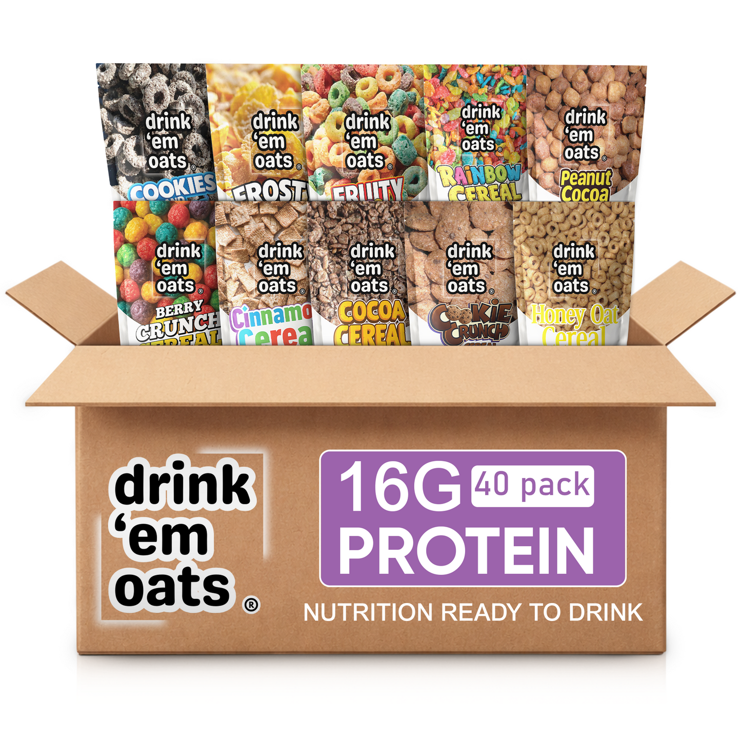 Drink 'em Oats 40 pack Variety Pack