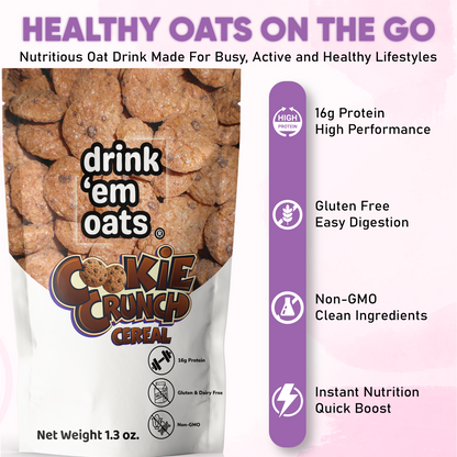 Drink 'em Oats 10 pack Variety Pack with Shaker Bottle