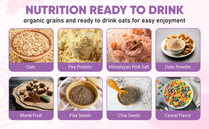 Drink 'em Oats 10 pack Variety Pack with Shaker Bottle