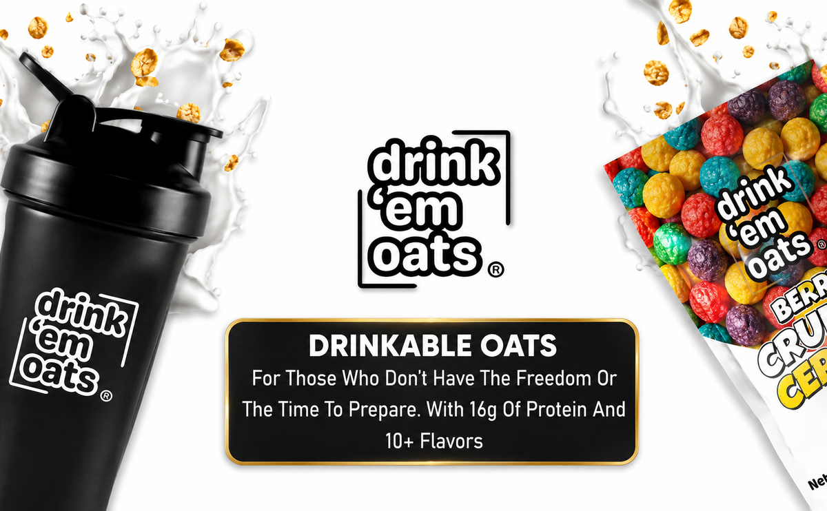 Drink 'em Oats 10 Pouch Variety Pack with Shaker Bottle