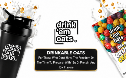 Drink 'em Oats 10 Pouch Variety Pack with Shaker Bottle