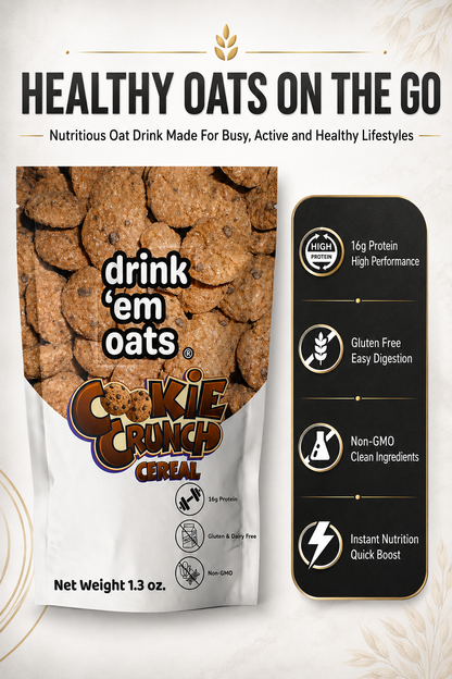 Drink 'em Oats 10 Pouch Variety Pack with Shaker Bottle