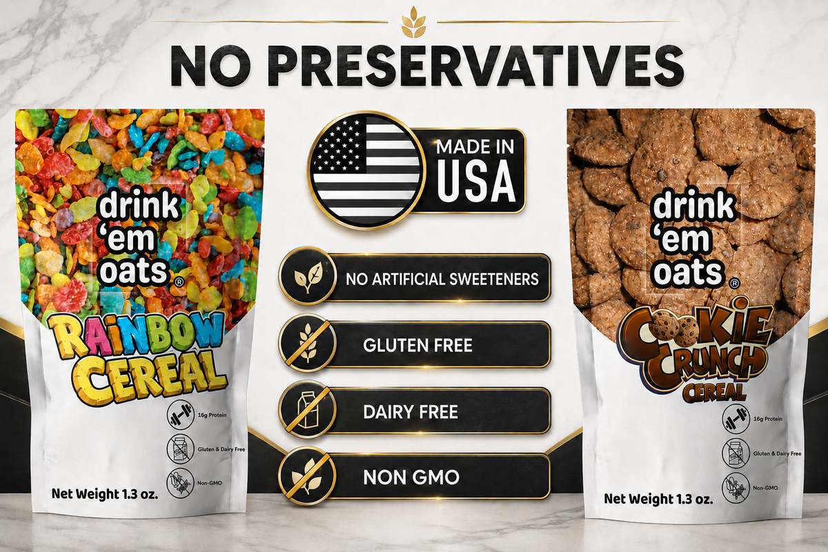 Drink 'em Oats 10 Pouch Variety Pack with Shaker Bottle