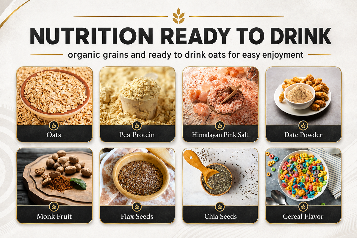 Drink 'em Oats 10 Pouch Variety Pack with Shaker Bottle